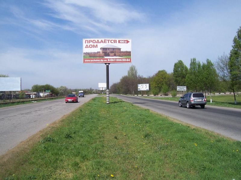 Білборд/Щит, Запоріжжя, 140_Запоріжжя_ул.Тиражная 70м от выезда из п.Солнечного в сторону г.Запорожья въезда в п.Солнечный-выезд из города