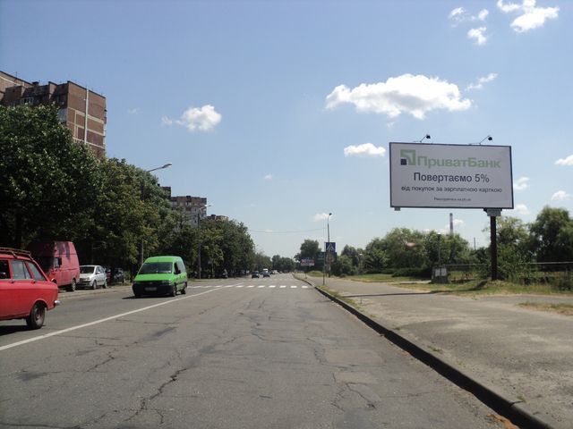 Білборд/Щит, Київ, Закревського М. вул., 11 (напроти)